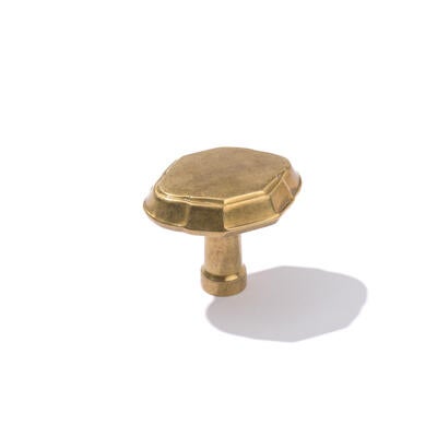 The Lafayette knob in burnished brass, designed by Suzanne Kasler for Art & Forge