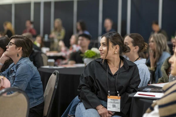 Guests enjoying the panels