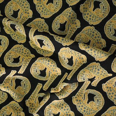 Croco jacquard fabric in Limelight