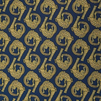 Croco jacquard fabric in Royal
