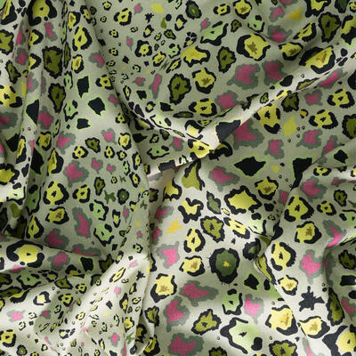 Leopard Lights linen fabric in Savannah