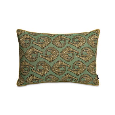 Croco jacquard rectangle pillow in Delta