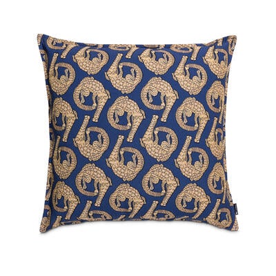 Croco jacquard pillow in Royal