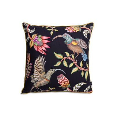 Protea Garden cotton pillow in Night