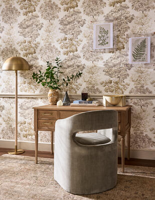 Central Park wallcovering in Flax