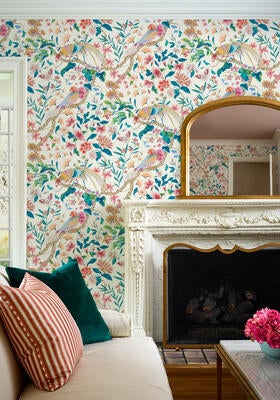Botany Bay wallcovering in Perennial Garden