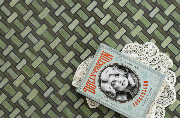 Prairie Weave, a hand-cut stone mosaic, is part of the Saguaro collection by New Ravenna