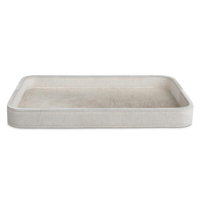 Tsala tray in Cream cowhide