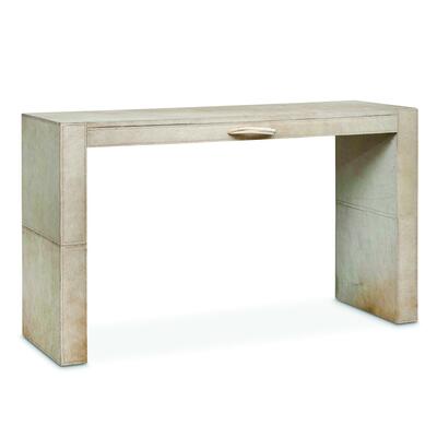 Watusi Cream cowhide console table