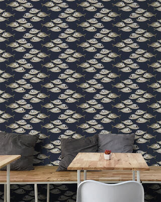 Dourade Fish in Navy by Mary Jo Hoffman