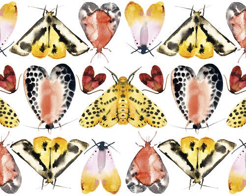 Moth Row in Golden Rust by Jeralyn Victoria