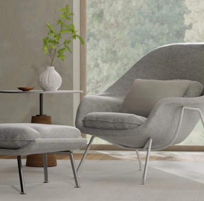 Nora solid fabric in Silver NJ25-2010 