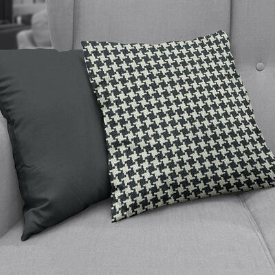 Rhea houndstooth fabric in Onyx NJ25-843