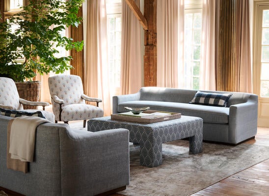 Sunbrella Interiors fabrics use soft spun yarns for cozy, inviting comfort in every room