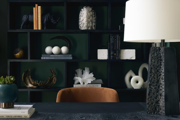 Ridley vase, Mako sculpture, Etosha bookends, Sonora sculpture, Pedra bookends