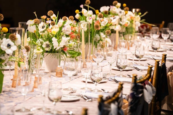 Beautiful florals provided by the Proximity Hotel