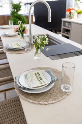 Products by Urban Bonfire and Cosentino on the
terrace of NKBA’s Design Hub