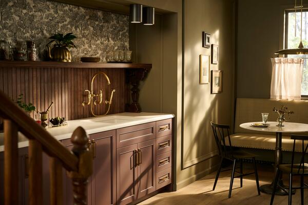Artistry follows intention in the wall mount bridge kitchen faucet