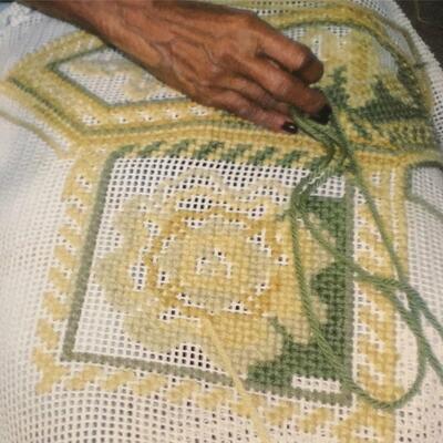 Stitcher at work