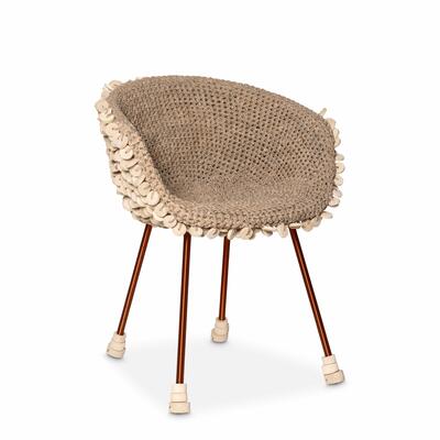 Chobe crocheted-leather chair