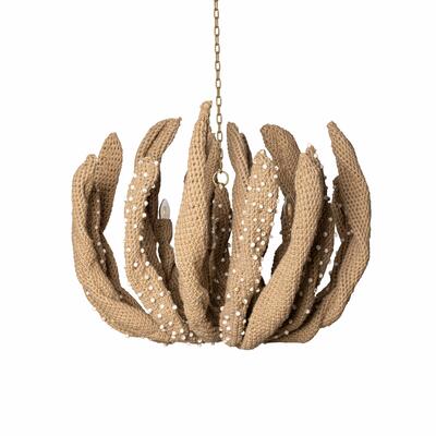 Mossel crocheted-jute chandelier