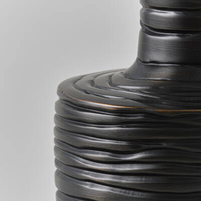 Baybridge table lamp: Free-form hand-carved detail adds texture and pattern to its surface