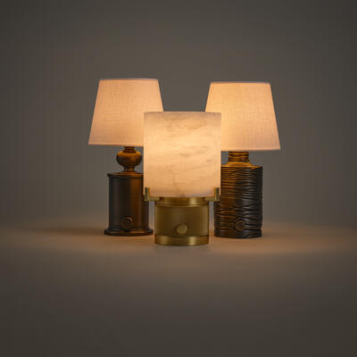 Chelsea collection: The portable and rechargeable lamps lend a warm glow from bedside to bookshelf