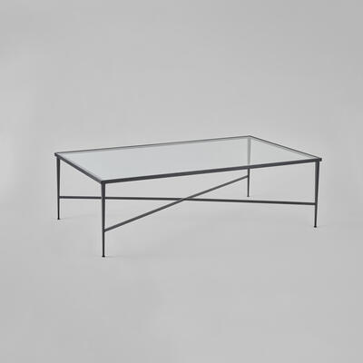 Minstead table: A one-piece steel frame is hand-fabricated before a bronze finish is hand-applied