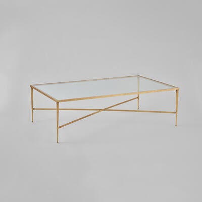 Minstead table: Effortlessly elevate coffee, cocktails and conversation; available in gilt or bronze