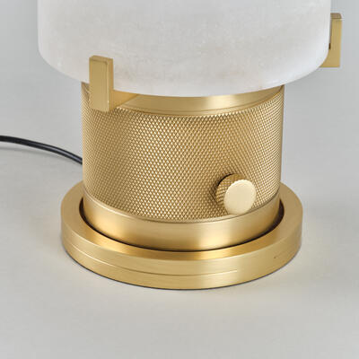 Tisbury table lamp: Knurled banding on the base nods to the details of 20th century architectural design