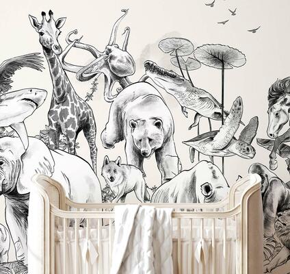 Noah wallpaper mural by Papermint x Veer Decor
