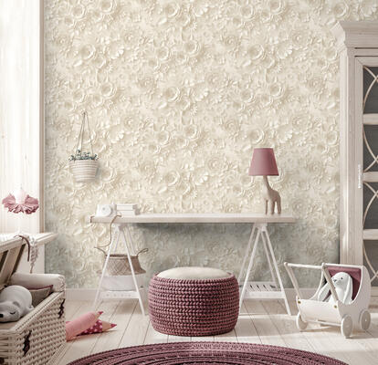 Paper Flowers in Beige