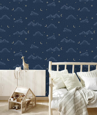 Moonlit Mist in Navy Blue 