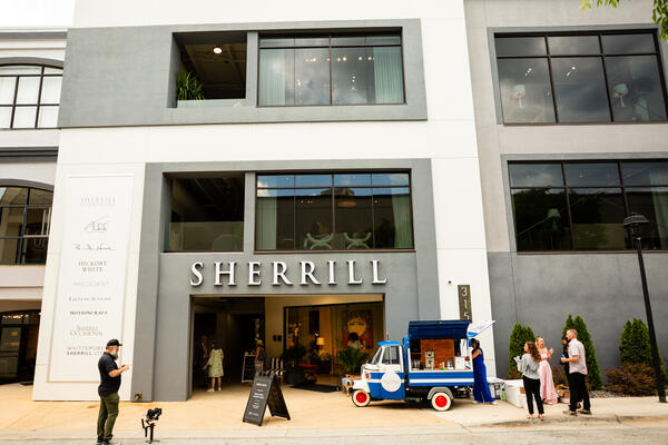 Exterior of the Sherrill Furniture showroom