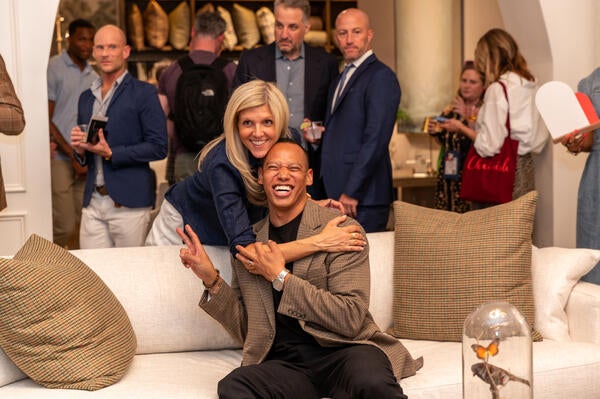 Reynolds with Jo Saltz, editorial director of House Beautiful 