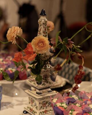 Floral installations transformed the store for the event