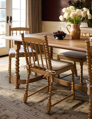 The Kirkham dining chairs and Kirkham dining table bring British charm to your dining space