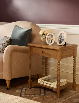 The Kirkham side table and the Longton marble picture frames