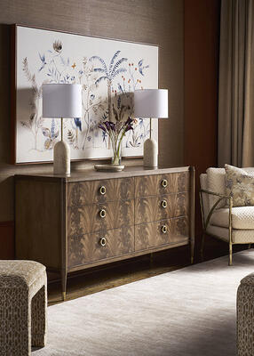 Stunning from every angle, the Rendition dresser boasts a bold, handsome silhouette