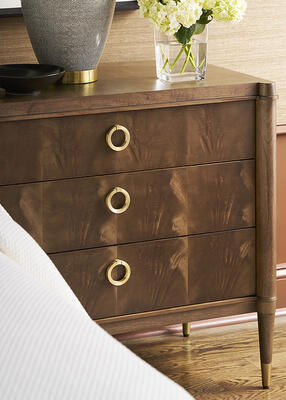 The Rendition nightstand looks stunning in a Mocha finish with signature hardware