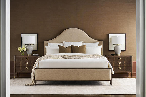 Ageless in its appeal, the Rendition upholstered bed can be customized to fit any aesthetic