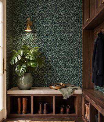 Tail Feather wallpaper in Peacock (MKS097-PE)