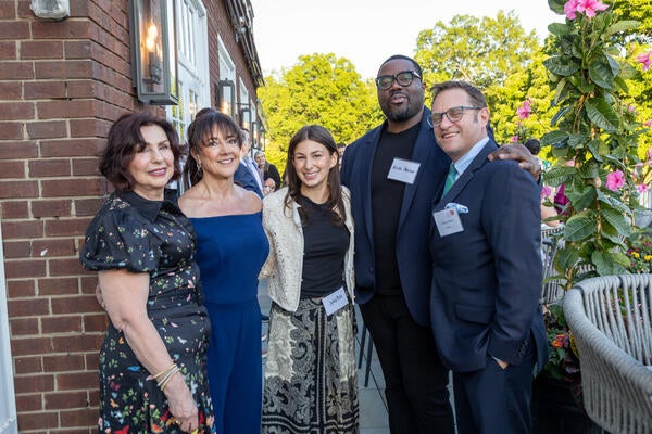 Sheila Rich, Anna Maria Mannarino, Sophia Rich, Abiola
Amusan of sponsor AV Luxury Design, and emcee George Oliphant