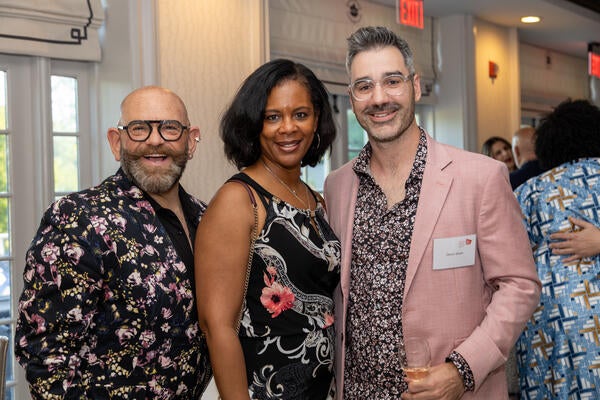 Paul Sarrubbo of sponsor Janus et Cie with Denise Pough and Devin Short