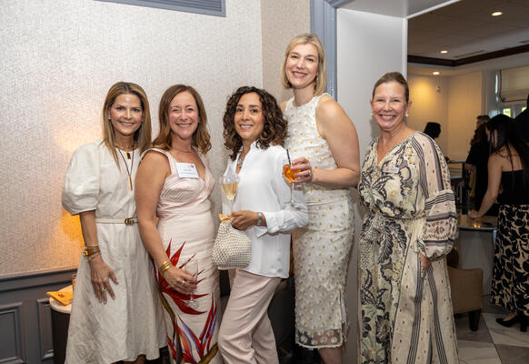 Alexis Varbero of sponsor Schwartz Design Showroom, Alexa Ralff, Stacey Chiavetta, Sarah Storms and Susan Farcy