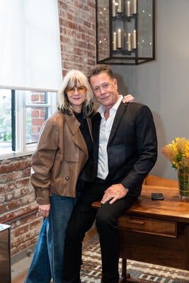 Jenn Sharp, principal designer at Jay Jeffers, with Jeff Holt