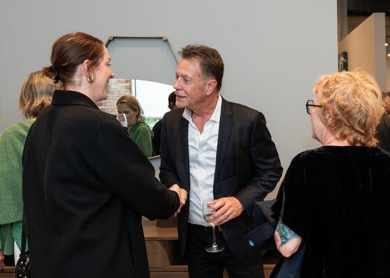 Jeff Holt welcomes guests to the new showroom space