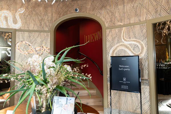The entry to the Hewn showroom