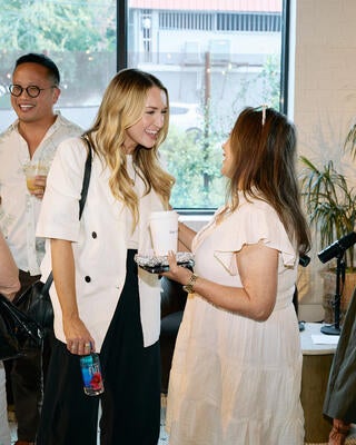 Audrey Scheck connects with a guest