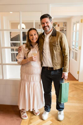 RAD design director Taylor Mullins with Drew Clark, founder of apparel brand California Cowboy 